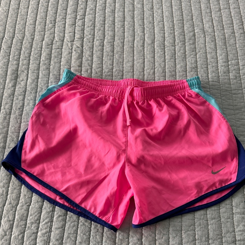Nike Girls’s Vibrant Pink and Navy Athletic Shorts